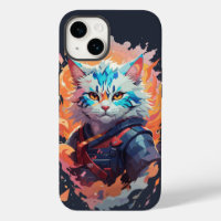 Conception de guerrier chat ninja mignon