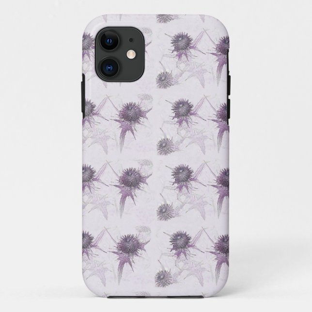 Coques Case-Mate iPhone Conception de la nature de chardon pourpre (Dos)