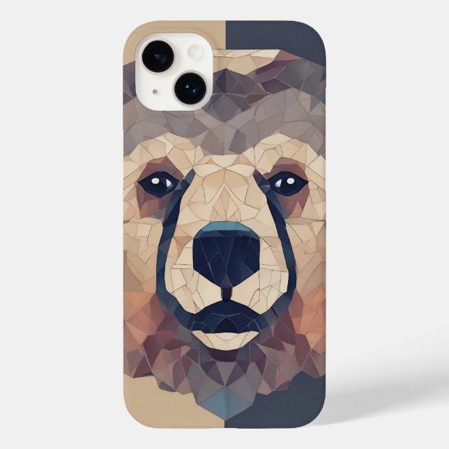 Coques Case-Mate iPhone Conception de la tête d'ours basse (Verso)