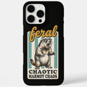 Coques iPhone 16 Pro Max Conception de mème de chaos de marmotte chaotique