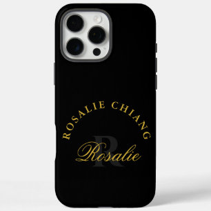 Coques iPhone 16 Pro Max Conception de monogramme personnalisée Nom personn