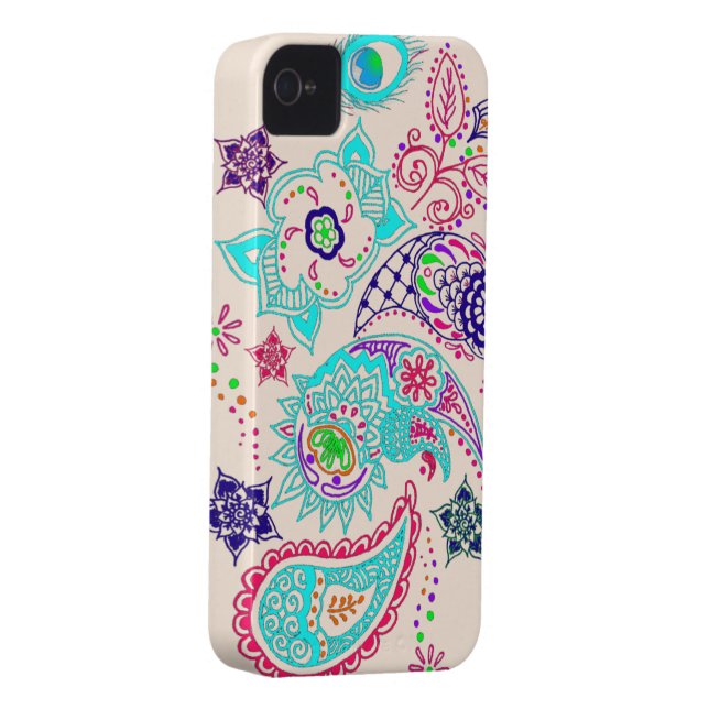Coques Case-Mate iPhone Conception de motif de Mehndi (Dos/Droit)