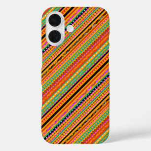 Coque Pour iPhone 16 Conception de motifs aztèques natifs colorés migno
