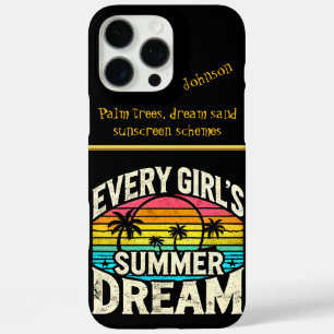 Coques iPhone 16 Pro Max Conception de texte d'été tropical