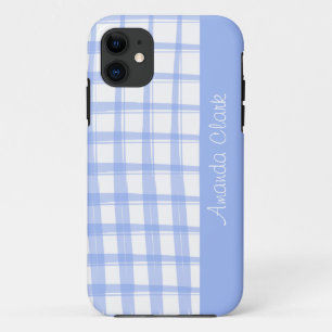 Case-Mate iPhone Case Conception de treillis bleu simplement moderne