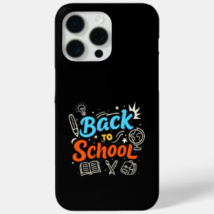 Coque iPhone 15 Pro Max Conception de typographie colorée pour la rentrée