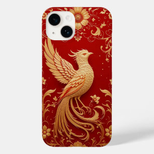 Coque Pour iPhone 14 Conception d'oiseau doré élégant
