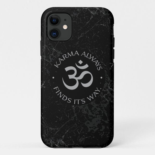 Coques Case-Mate iPhone Conception d'Om de Karma spirituel - Collection Mi (Dos)