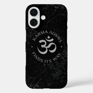 Coque Pour iPhone 16 Conception d'Om de Karma spirituel - Collection Mi