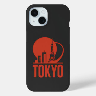 Coque Pour iPhone 15 Conception du cercle Skyline de Tokyo