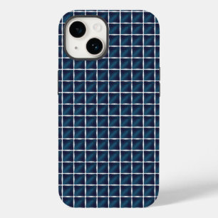 Coque Pour iPhone 14 Conception du compartiment Bleu arrondi
