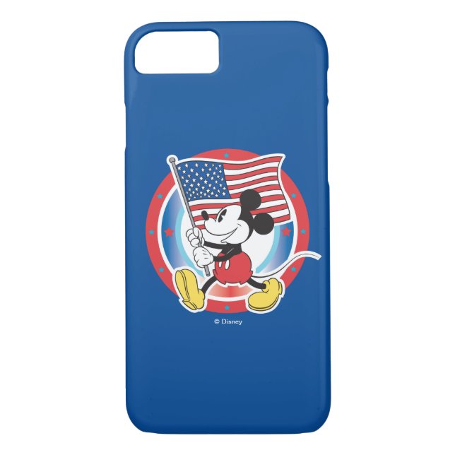 Coques Case-Mate iPhone Conception du drapeau de la souris Mickey Patrioti (Dos)