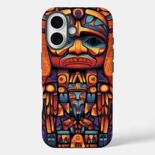 Coque Pour iPhone 16 Conception d'un Totem amérindien