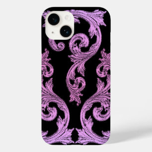 Coque Pour iPhone 14 Conception élégante rose et noir de Goth