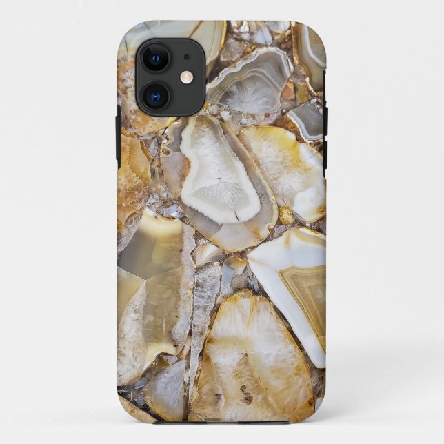Coques Case-Mate iPhone conception en pierre de géode poli (Dos)