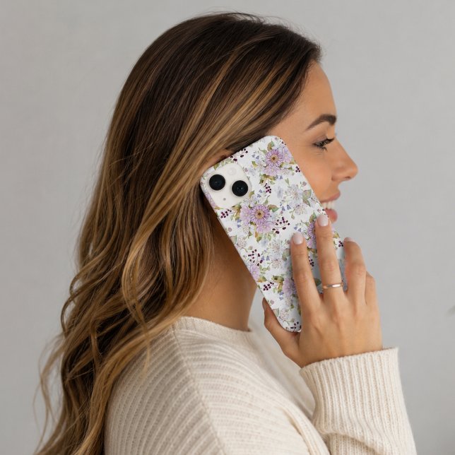 Coques Case-Mate iPhone Conception Florale de Chic Fleur Sauvage Rose (Pink Wildflower Floral Chic Design Case-Mate iPhone Case)