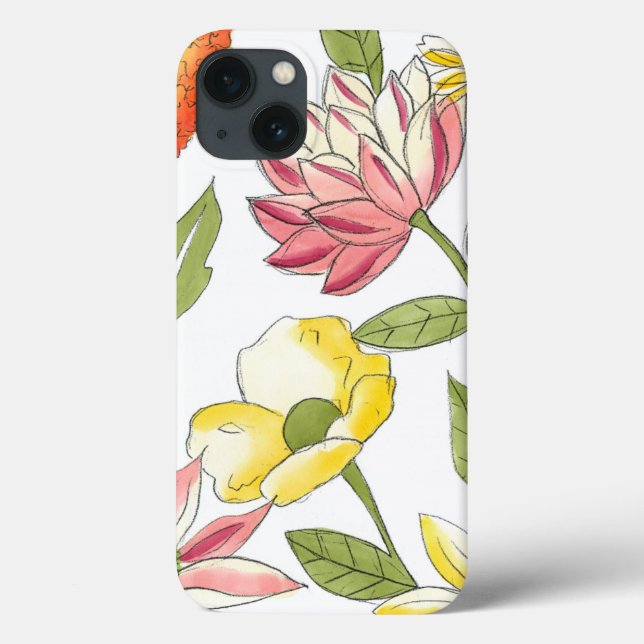 Coques Case-Mate iPhone Conception florale de jardin avec l'arrière - plan (Verso)