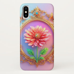 Case-Mate iPhone Case Conception florale élégante dans un cadre doré