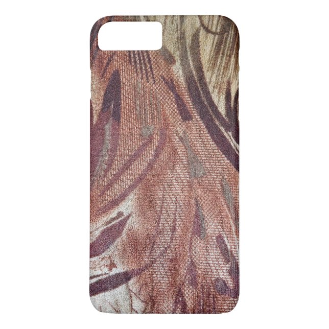 Coques Case-Mate iPhone Conception florale marron abstraite 2 (Dos)