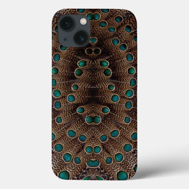 Coques Case-Mate iPhone Conception fractale de la plumes de faisan (Verso)