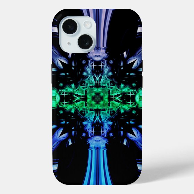 Coques Case-Mate iPhone Conception fractale de plasma électrique futuriste (Verso)