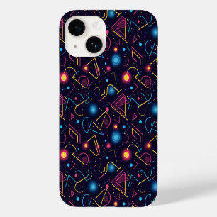 Coque Pour iPhone 14 conception géométrique de néon Abstrait