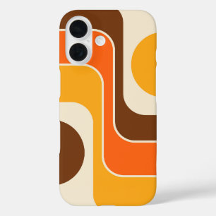 Coque Pour iPhone 16 Conception géométrique de style rétro des années 1