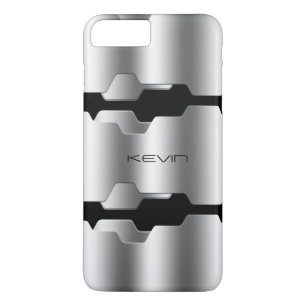 Coque Case-Mate Pour iPhone Conception géométrique moderne en argent métalliqu