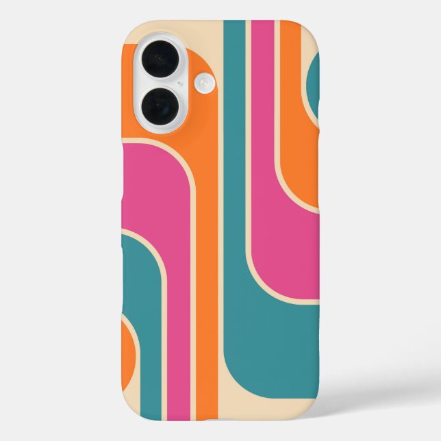 Coques Case-Mate iPhone Conception géométrique rétro moderne (Verso)