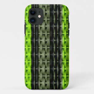 Etui iPhone Case-Mate Conception graphique rétro en osier noir et vert
