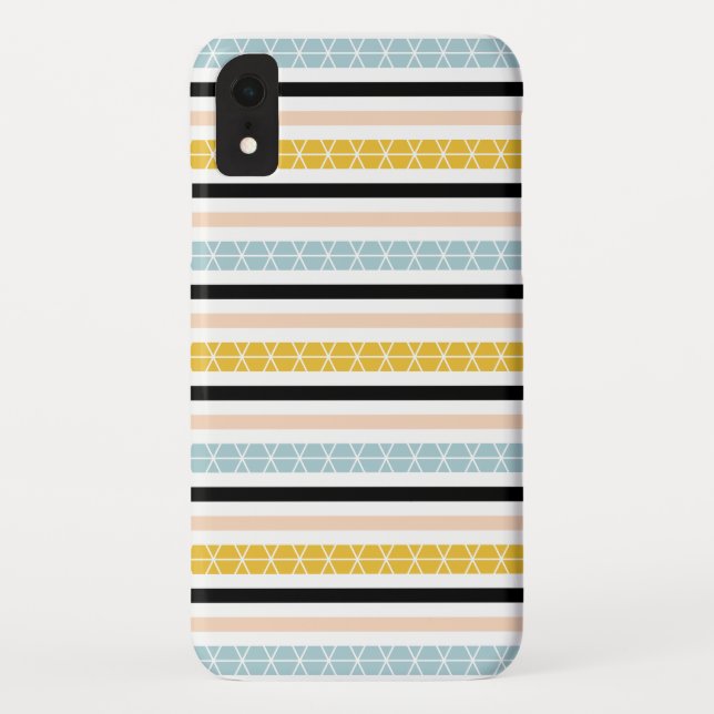 Coques Case-Mate iPhone Conception jaune noire blanche géométrique à la (Dos)