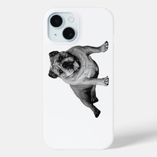 Coque Pour iPhone 15 Conception ludique de bouledogue pour iPhone
