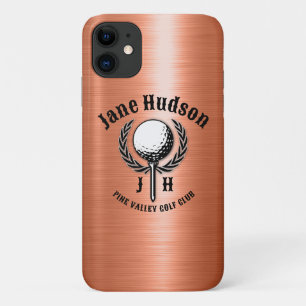 Case-Mate iPhone Case Conception minimaliste élégante de golf en cuivre
