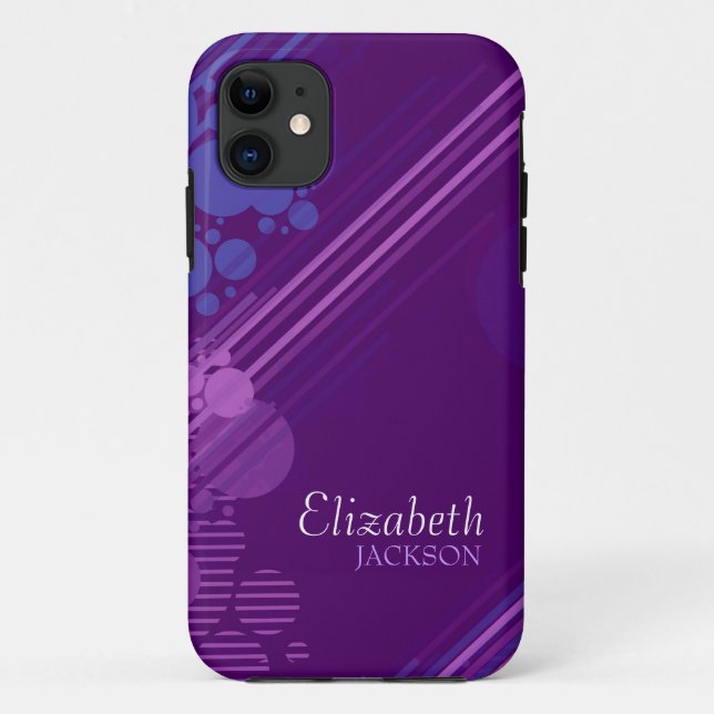 Coques Case-Mate iPhone Conception moderne de Grunge pourpre (Dos)