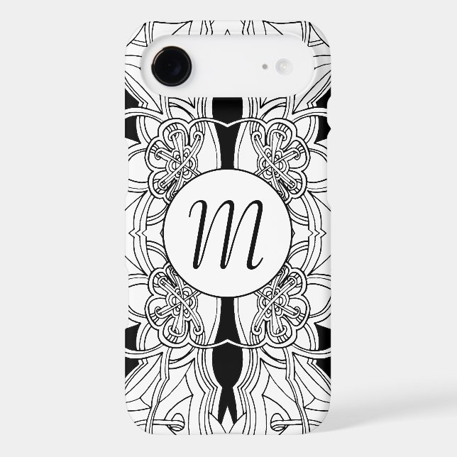 Coques Case-Mate iPhone Conception moderne d'oeuvres d'art en noir et blan (Verso)