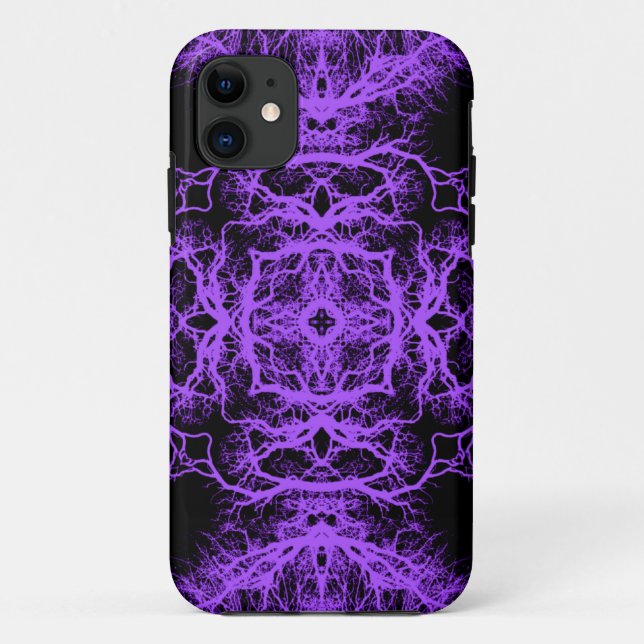 Coques Case-Mate iPhone Conception noire et pourpre gothique (Dos)