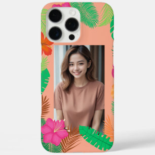 Coques iPhone 16 Pro Max Conception personnalisée de l'été tropical avec ph