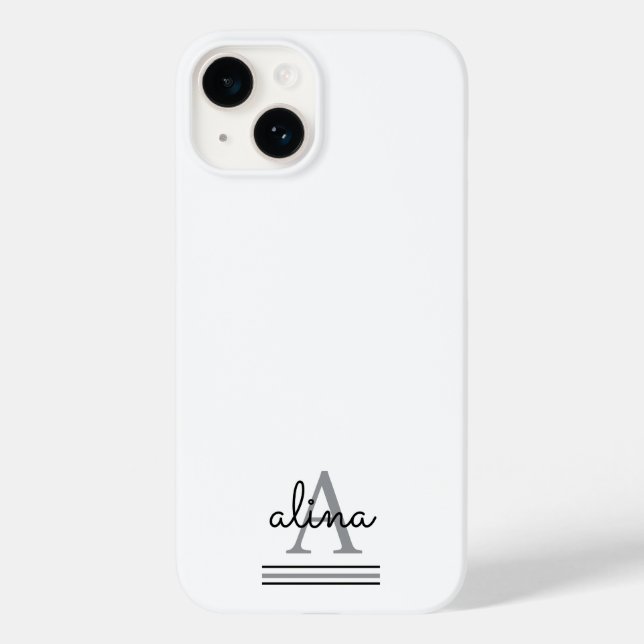 Coques Case-Mate iPhone Conception personnalisée simple Monogramme (Verso)