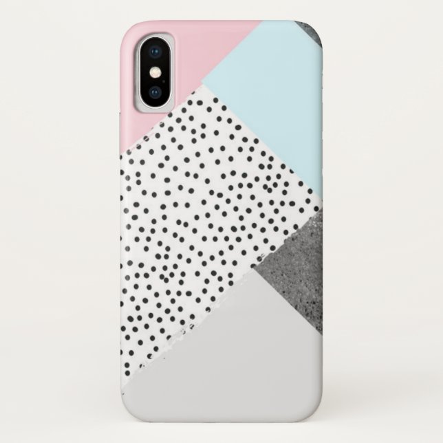 Coques Case-Mate iPhone Conception pointillée par marbre en pastel de (Dos)