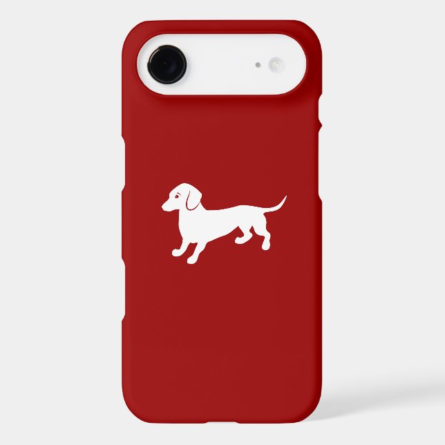 Coques Case-Mate iPhone Conception rouge et blanche de teckel (Verso)