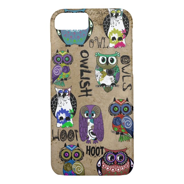 Coques Case-Mate iPhone Conception rustique de hibou (Dos)