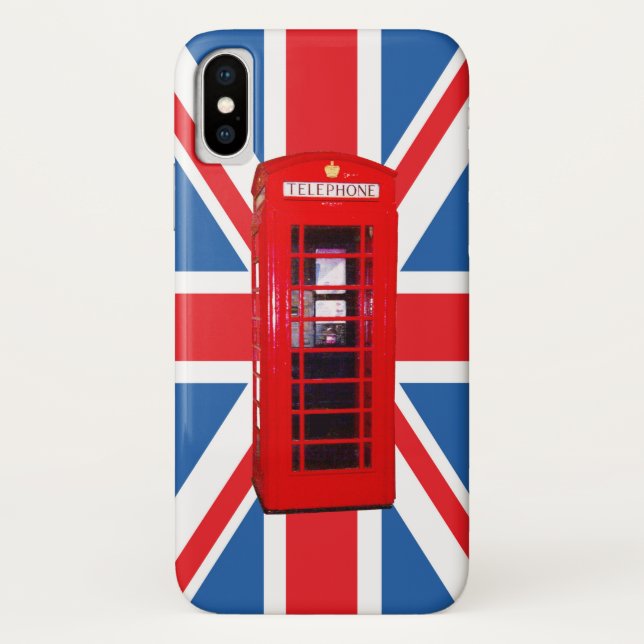 Coques Case-Mate iPhone Conception Union Jack/Drapeau et boîte de téléphon (Dos)