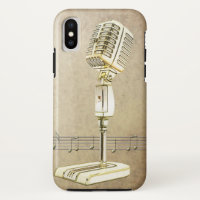 Conception vintage de microphone