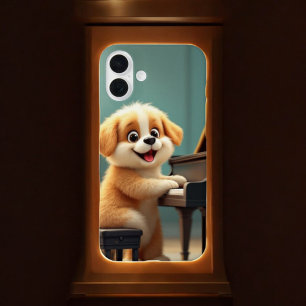 Coques iPhone 16 Plus Concerto canin : Piano Paws
