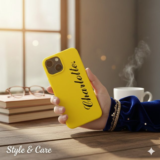 Coques Case-Mate iPhone Concevez votre propre nom sur cet or (Design Your Own Name on This Gold Case-Mate iPhone Case)
