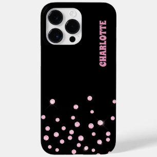 Coque Pour Pour iPhone 14 Pro Max Confetti en diamant rose