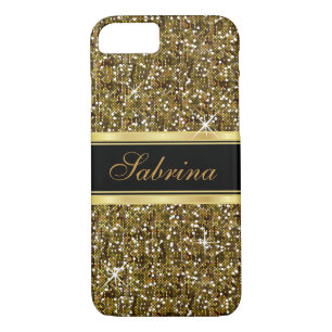Coque iPhone 8/7 Confetti Gold Parties scintillant avec accents Gol