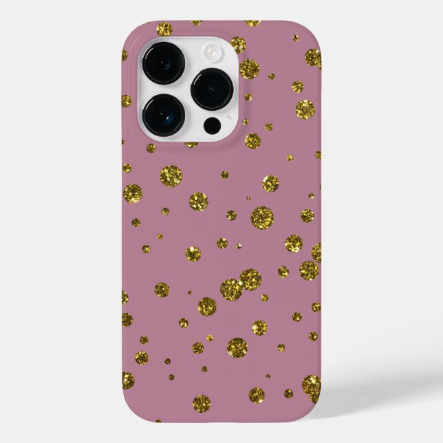 Coques Case-Mate iPhone Confetti Gold Parties scintillant et boîtier de té (Verso)