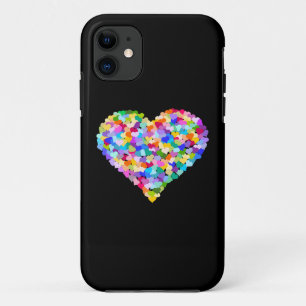 Coque Case-Mate Pour iPhone Confettis de coeurs d'arc-en-ciel