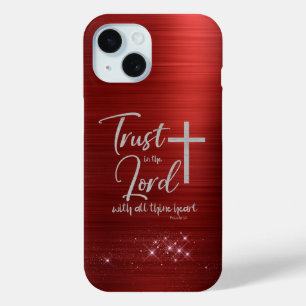 Coque Pour iPhone 15 Confiance dans le Seigneur KJV Bible Verse iPhone 
